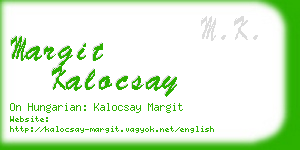 margit kalocsay business card